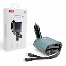 Телефонное азу 2 usb/lighting/type-c 104вт, 2.4а, цвет серый