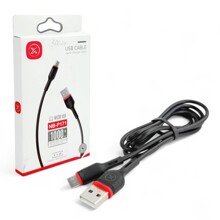 Телефонный кабель micro usb- usb, 1 м, 2,4 а, нейлон, цвет черный