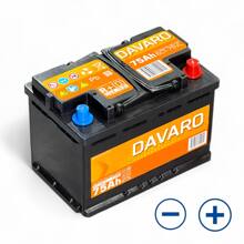 Акб davaro 6ст - 75 о п