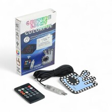 Светодиодная рука наклейка на заднее стекло автомобиля с пультом 3001