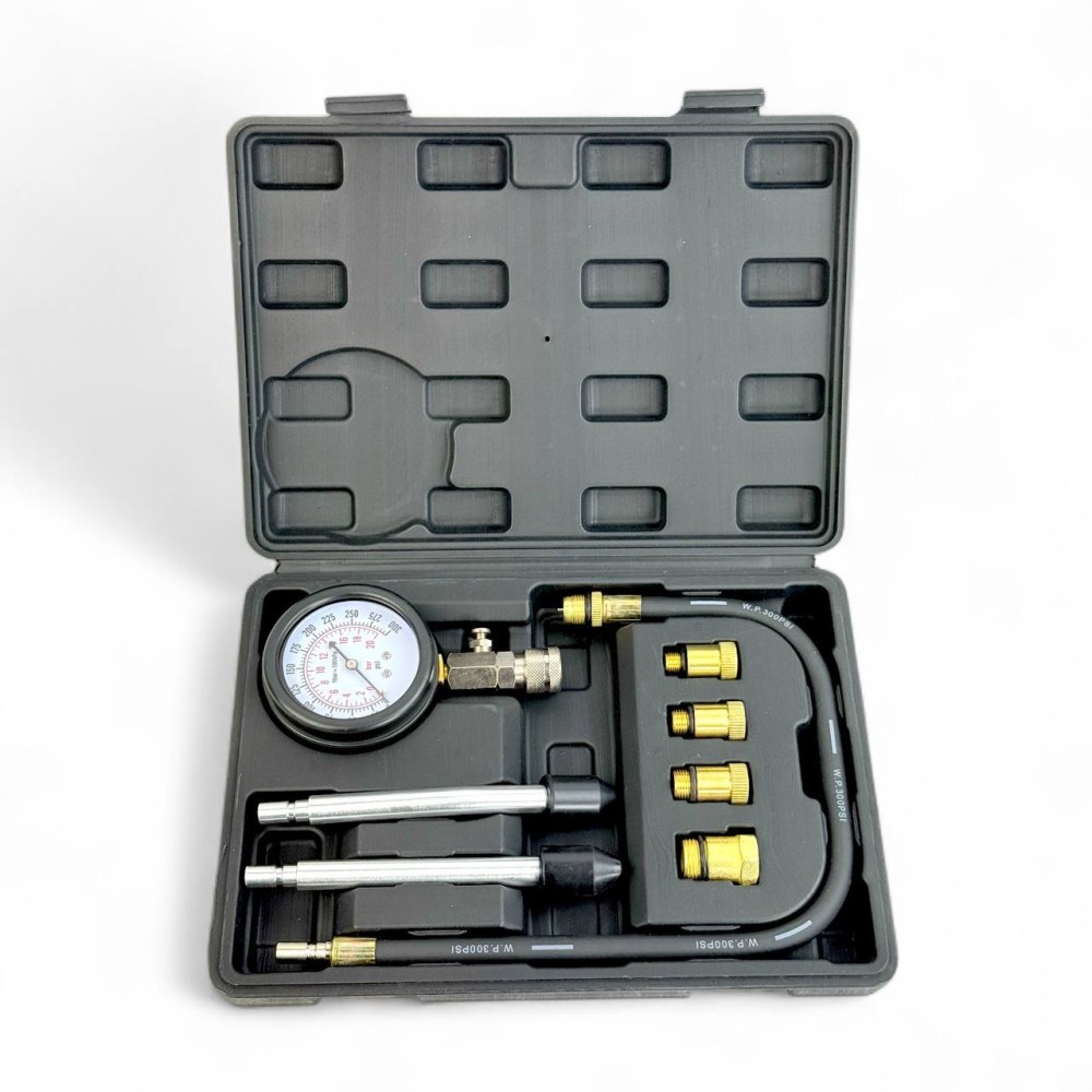 Компрессометр для бензиновых двигателей, 8 пр., в кейсе Компрессометр для бензиновых двигателей, 8 пр., в кейсе