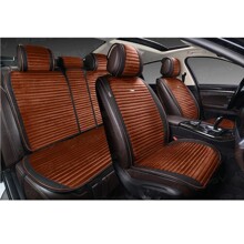 Комплект накидок на весь салон BLISS PLUS цвет коричневый, строчка коричневая, кант черный