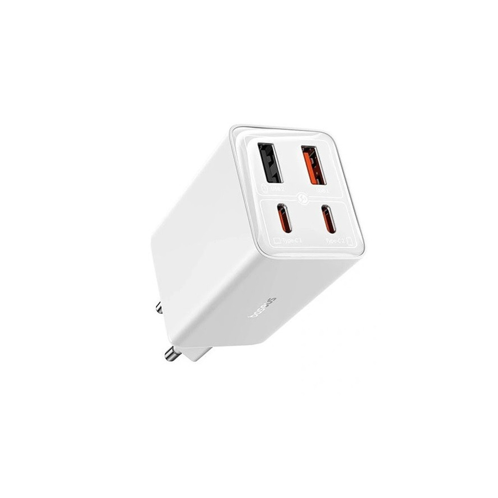 Телефонное сетевое зу 2 usb type-c + 2 usb type-a + кабель USB Type-C, 100W, 1 м, 3 A, цвет белый Телефонное сетевое зу 2 usb type-c + 2 usb type-a + кабель USB Type-C, 100W, 1 м, 3 A, цвет белый