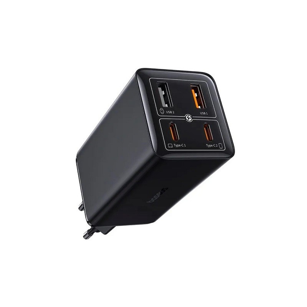 Телефонное сетевое зу 2 usb + 2 usb - type-c + кабель USB Type, 1 м, 100W, 3A, цвет черный Телефонное сетевое зу 2 usb + 2 usb - type-c + кабель USB Type, 1 м, 100W, 3A, цвет черный
