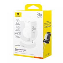 Телефонное сетевое зу 1 usb type-c, power delivery, quick charge 3.0, 30w, 3a, цвет белый