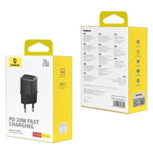 Телефонное сетевое зу 1 usb type-c, qualcomm quick charge 3.0, 20w, 3a, цвет черный