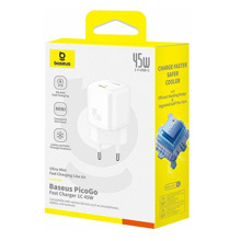 Телефонное сетевое зу 1 usb type-c, qualcomm quick charge 3.0, usb power delivery, 45w, 3a, цвет белый