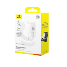 Телефонное сетевое зу 1 usb type-c+провод, 30W, 3A, цвет белый