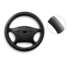 Оплетка из эко-кожи черная карбон (м)