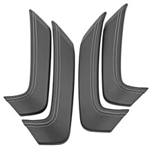 Накладка ручек дверей Веста NG кожа белая строчка