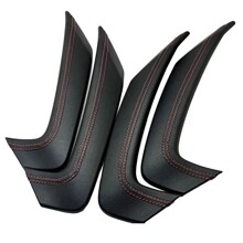 Накладка ручек дверей Веста NG кожа красная строчка