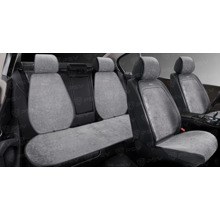 Комплект накидок на весь салон BARS PLUS материал лен, цвет серый, строчка серая, кант серый