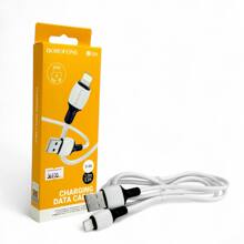 Телефонный кабель для IPhone - USB, 1 м, 2,4 A, материал PVC, цвет белый