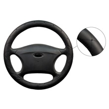 Оплетка из эко-кожи KAYMANN Черная, ромб черный (м)