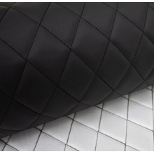 Кожа пвх level ромб 1 метр на поролоне 5 мм, рисунок ромб, цвет черный, нитка черная, толщина 0,6 мм, ширина 140см