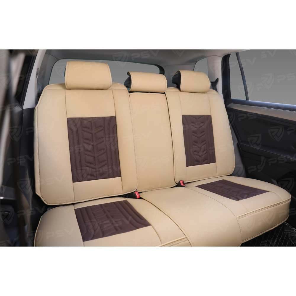 Комплект накидок на весь салон 5D Drift PLUS, материал ЭкоКожа, цвет бежевый, кант темно коричневый Комплект накидок на весь салон 5D Drift PLUS, материал ЭкоКожа, цвет бежевый, кант темно коричневый