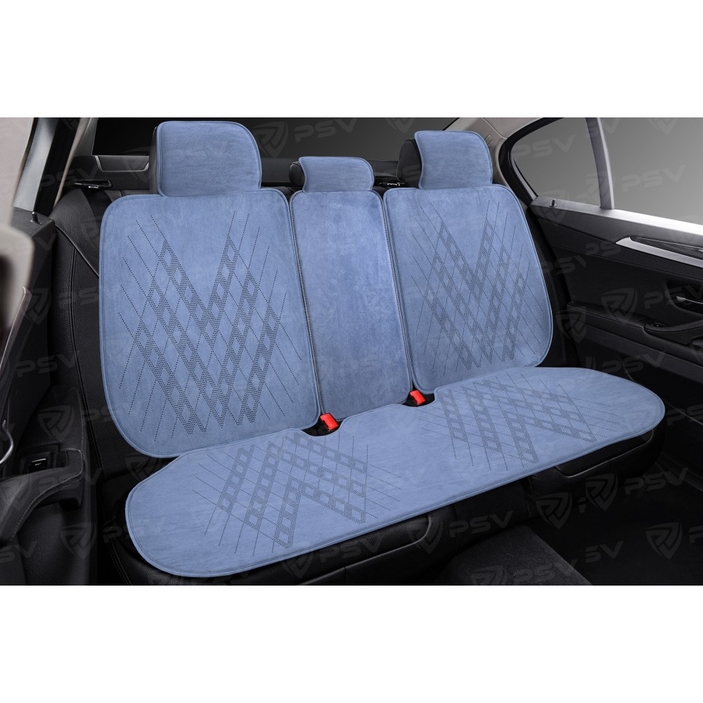 Комплект накидок на весь салон ATOM PLUS, материал алькантара, цвет синий, строчка синяя, кант синий Комплект накидок на весь салон ATOM PLUS, материал алькантара, цвет синий, строчка синяя, кант синий