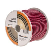 Провод акустический 2 х 1,00мм 100м, Алюминий/медь, цвет черный - красный