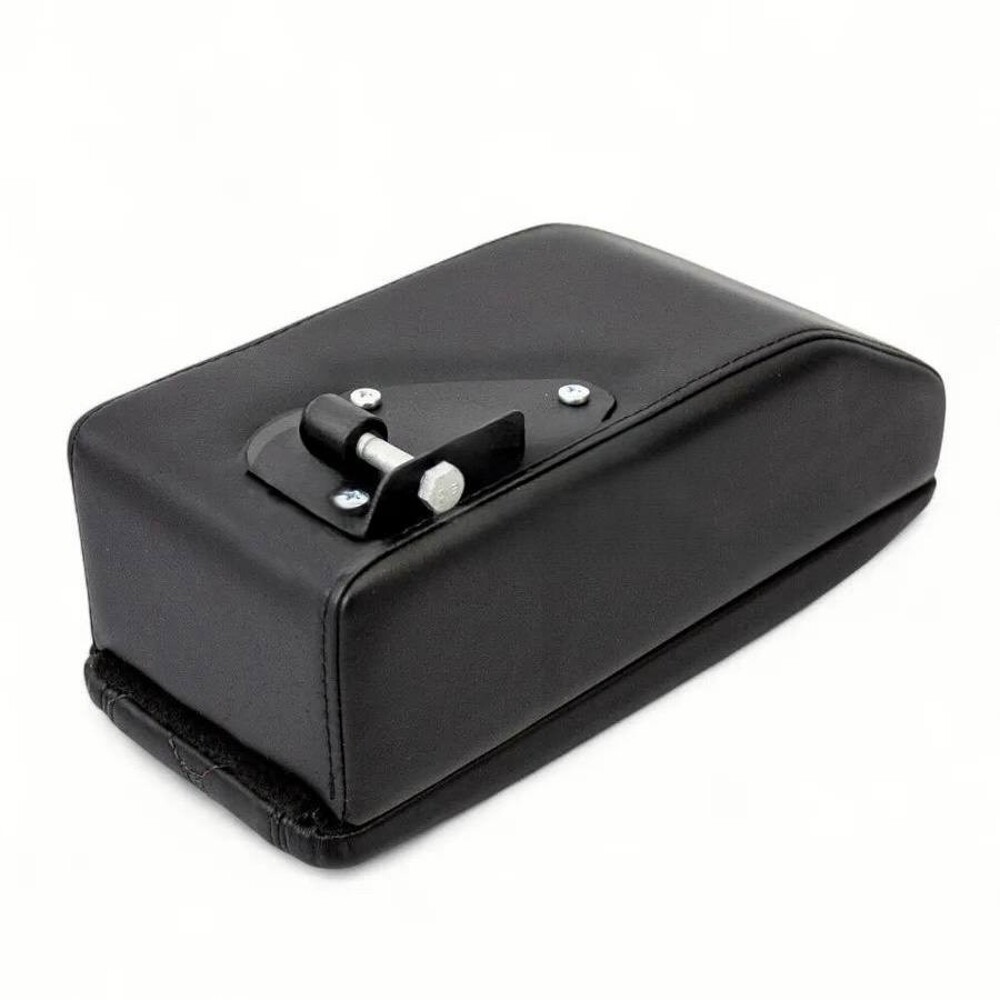 Бокс - подлокотник для газель водительский, черный квадрат, черный, кож.зам. Бокс - подлокотник для газель водительский, черный квадрат, черный, кож.зам.