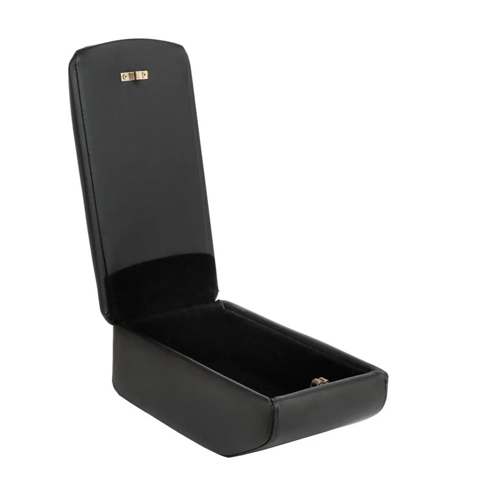 Бокс - подлокотник для лада 1118, синий квадрат, черный, кож.зам. Бокс - подлокотник для лада 1118, синий квадрат, черный, кож.зам.