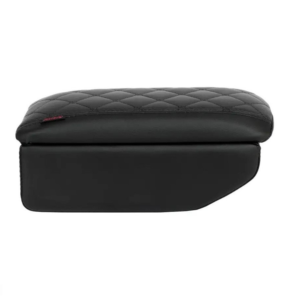 Бокс - подлокотник для лада 1118, черный квадрат, черный, кож.зам. Бокс - подлокотник для лада 1118, черный квадрат, черный, кож.зам.