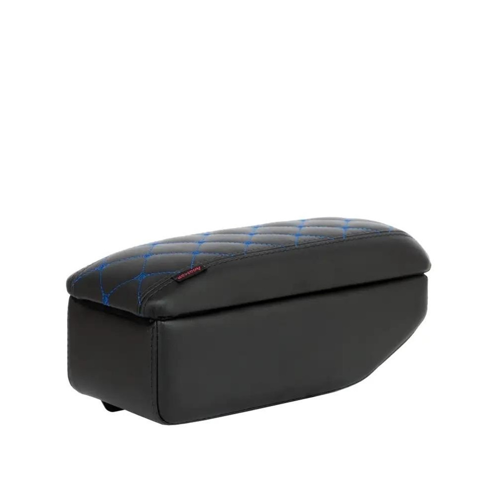 Бокс - подлокотник для лада 2109, синий квадрат, кож.зам., цвет черный Бокс - подлокотник для лада 2109, синий квадрат, кож.зам., цвет черный