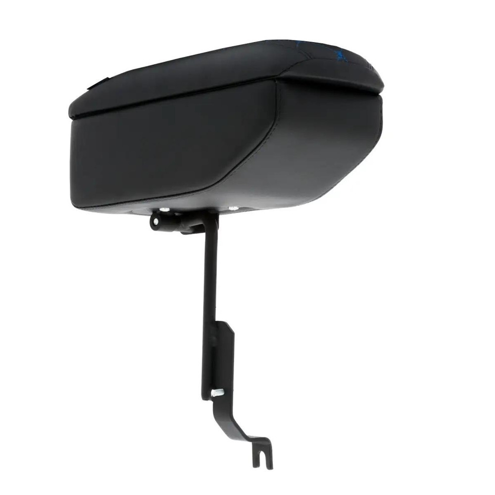 Бокс - подлокотник для лада 2109, синий квадрат, кож.зам., цвет черный Бокс - подлокотник для лада 2109, синий квадрат, кож.зам., цвет черный