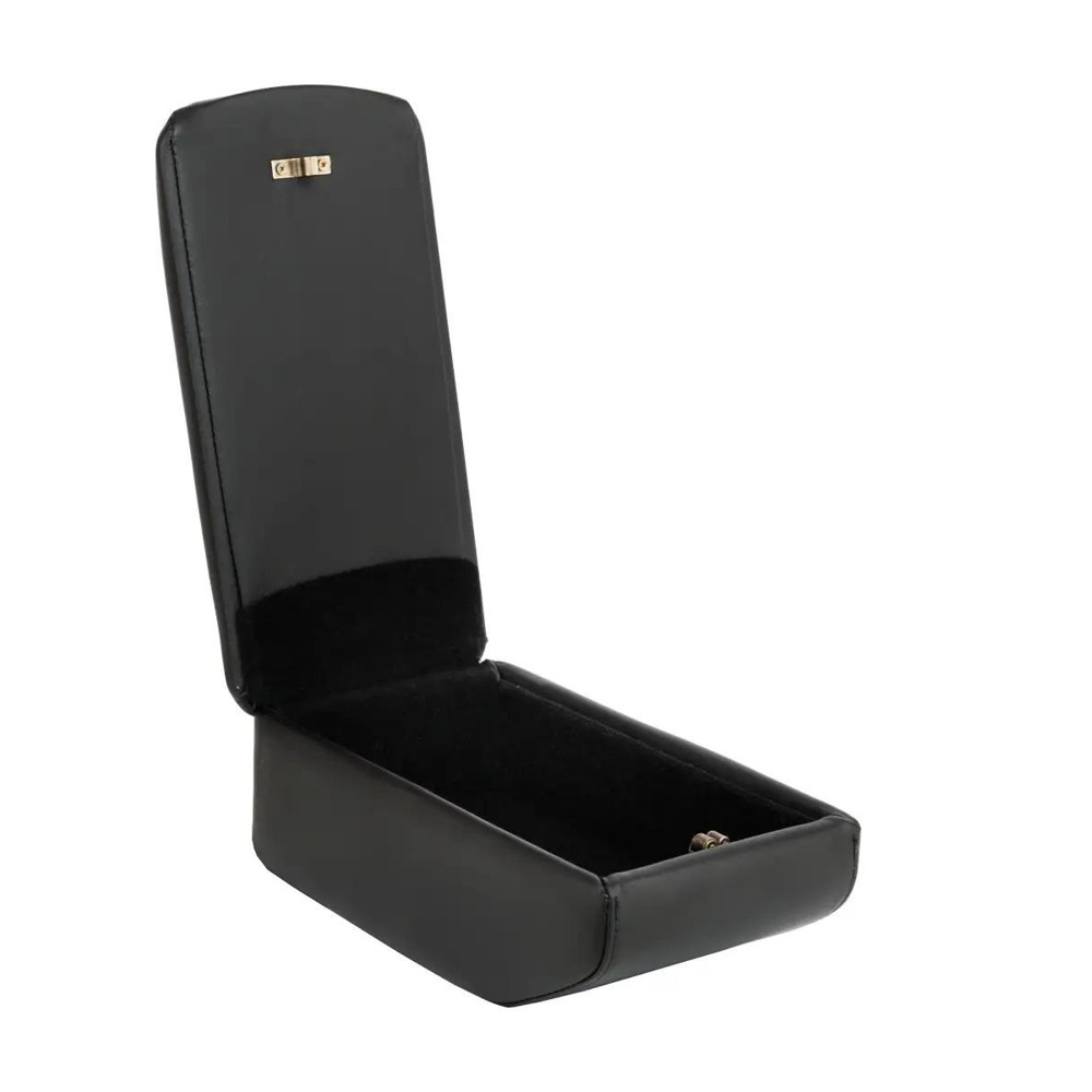 Бокс - подлокотник для лада 2110, красный квадрат, черный, кож.зам. Бокс - подлокотник для лада 2110, красный квадрат, черный, кож.зам.