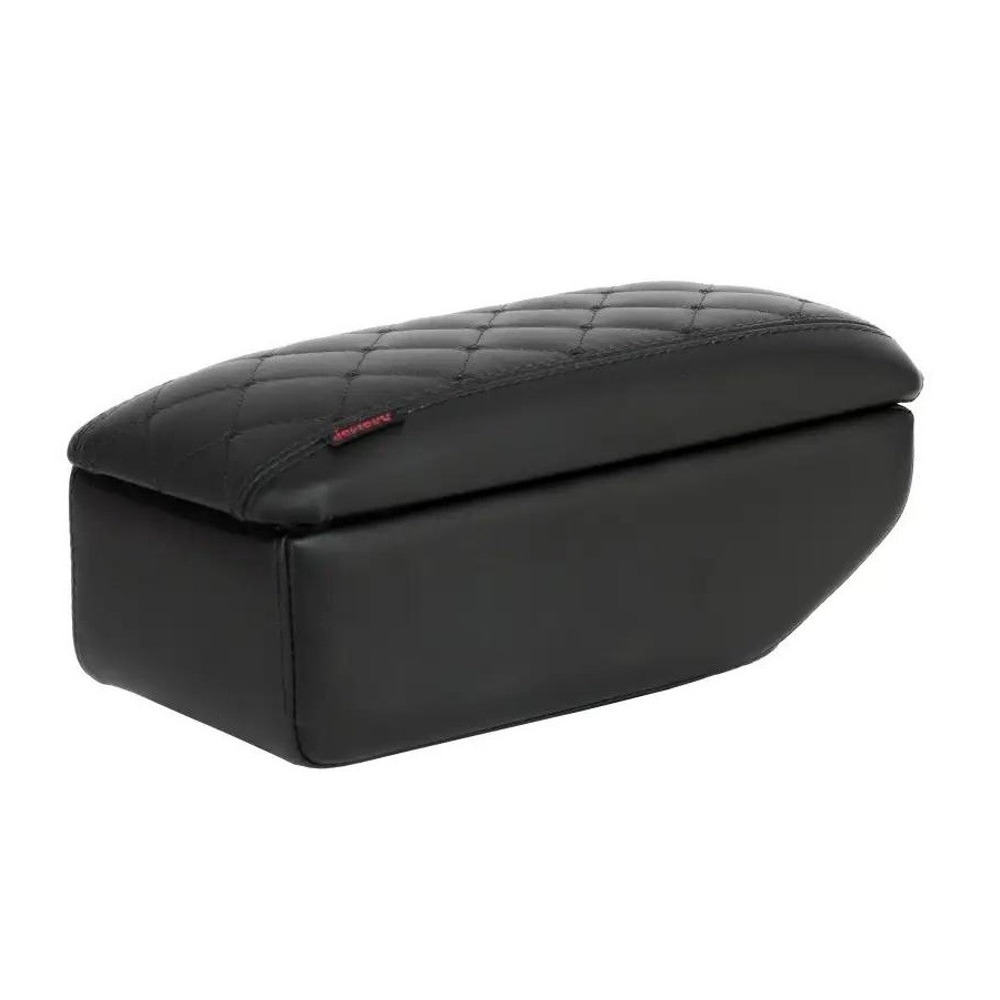 Бокс - подлокотник для лада 2110, черный квадрат, черный, кож.зам. Бокс - подлокотник для лада 2110, черный квадрат, черный, кож.зам.