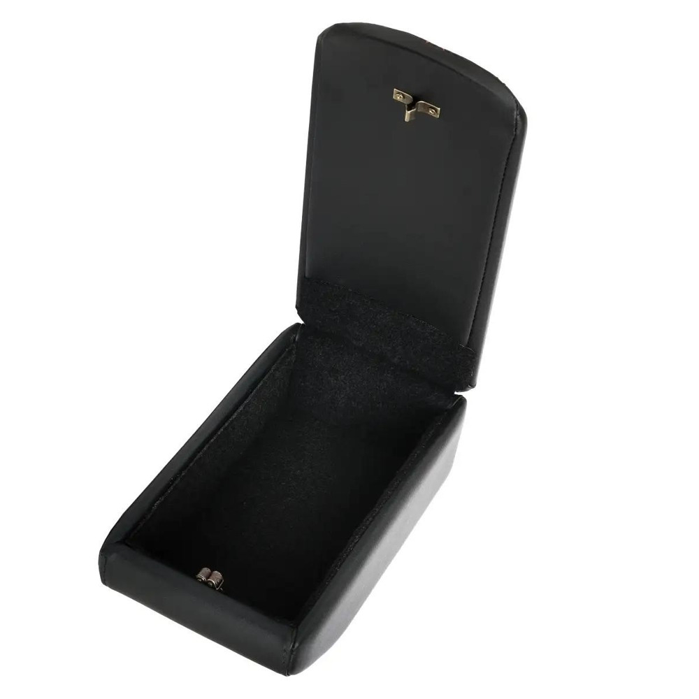 Бокс - подлокотник для лада 2190 fl, красный квадрат, черный, кож.зам. Бокс - подлокотник для лада 2190 fl, красный квадрат, черный, кож.зам.