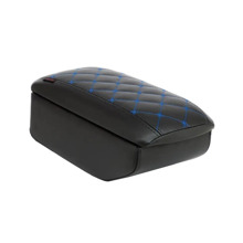 Бокс - подлокотник для лада 2190 fl, синий квадрат, черный, кож.зам.