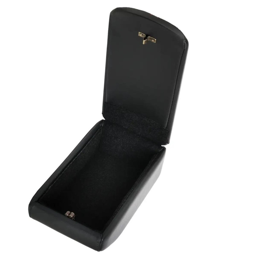 Бокс - подлокотник для лада 2190 fl, синий квадрат, черный, кож.зам. Бокс - подлокотник для лада 2190 fl, синий квадрат, черный, кож.зам.