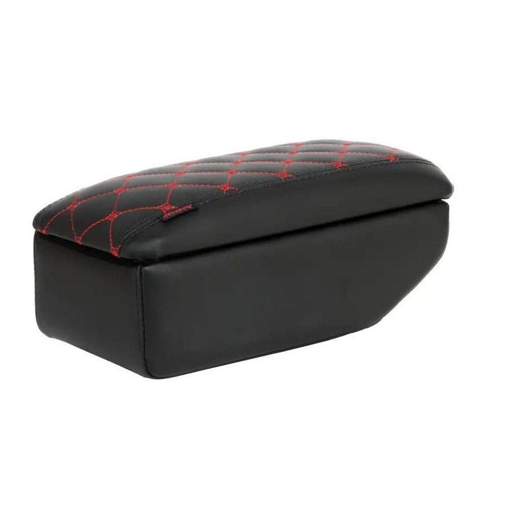 Бокс - подлокотник для лада 2190,1118-2,датсун Ми-До, Он-До, красный квадрат, кож.зам. черный Бокс - подлокотник для лада 2190,1118-2,датсун Ми-До, Он-До, красный квадрат, кож.зам. черный