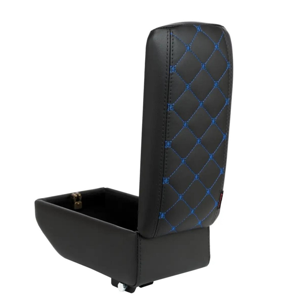 Бокс - подлокотник для лада 2190,1118-2,датсун Ми-До, Он-До, синий квадрат, кож.зам. черный Бокс - подлокотник для лада 2190,1118-2,датсун Ми-До, Он-До, синий квадрат, кож.зам. черный