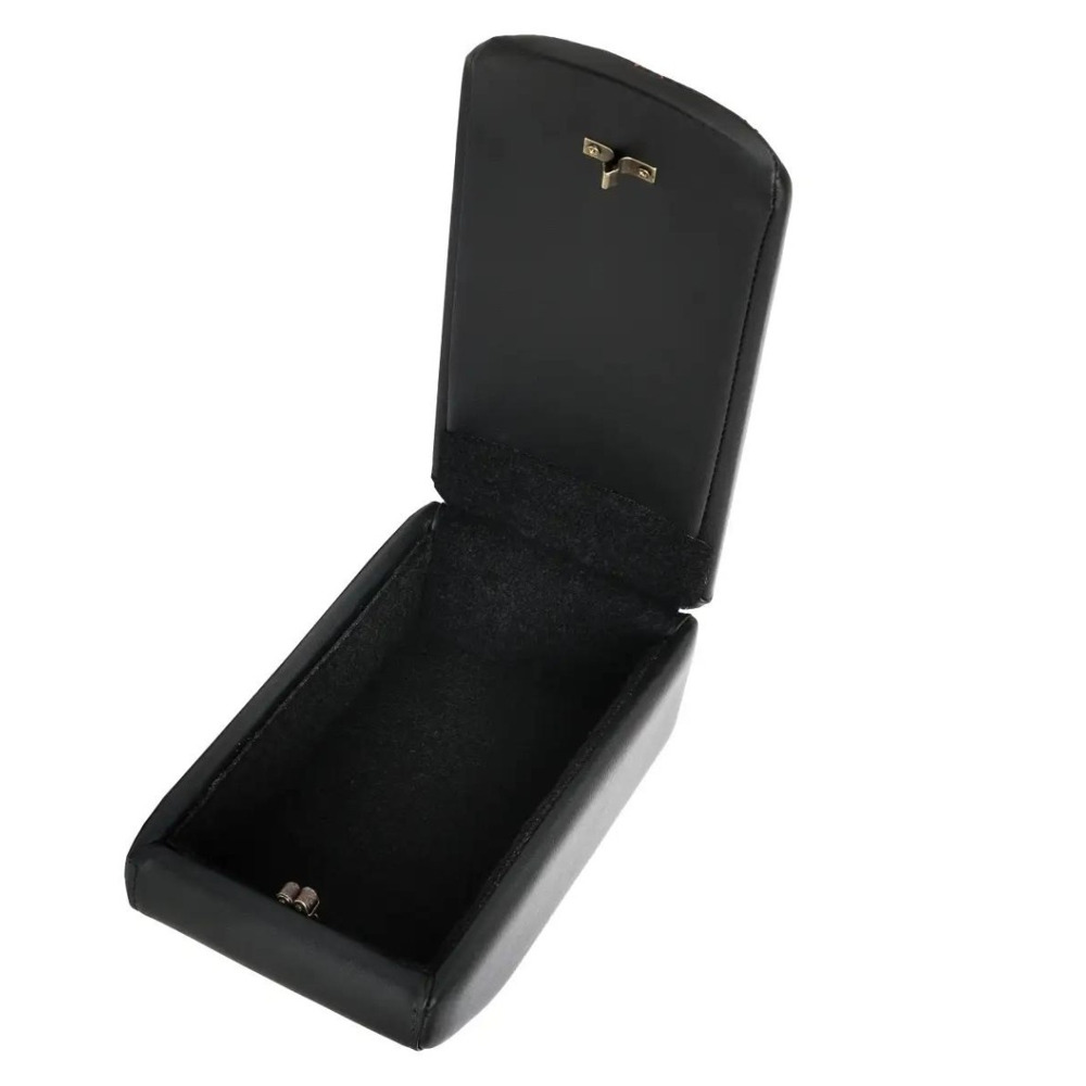 Бокс - подлокотник для лада веста, красный квадрат, черный, кож.зам. Бокс - подлокотник для лада веста, красный квадрат, черный, кож.зам.