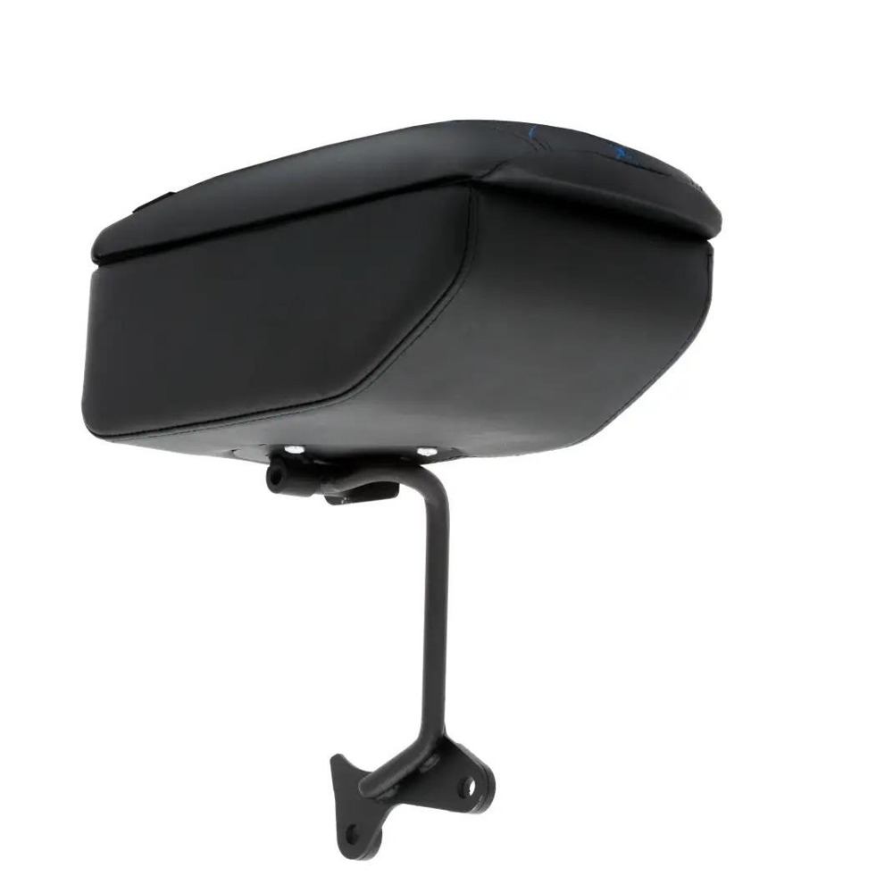 Бокс - подлокотник для лада веста, синий квадрат, черный, кож.зам. Бокс - подлокотник для лада веста, синий квадрат, черный, кож.зам.