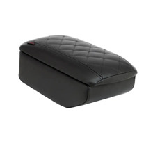 Бокс - подлокотник для лада веста, черный квадрат, черный, кож.зам.