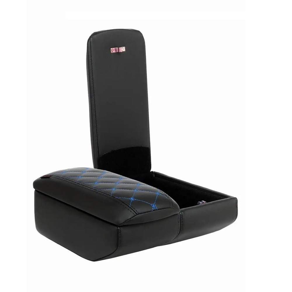 Бокс - подлокотник для лада нива 2121, 21213, 21214, 2131, Урбан, синий квадрат, кож.зам. черный Бокс - подлокотник для лада нива 2121, 21213, 21214, 2131, Урбан, синий квадрат, кож.зам. черный