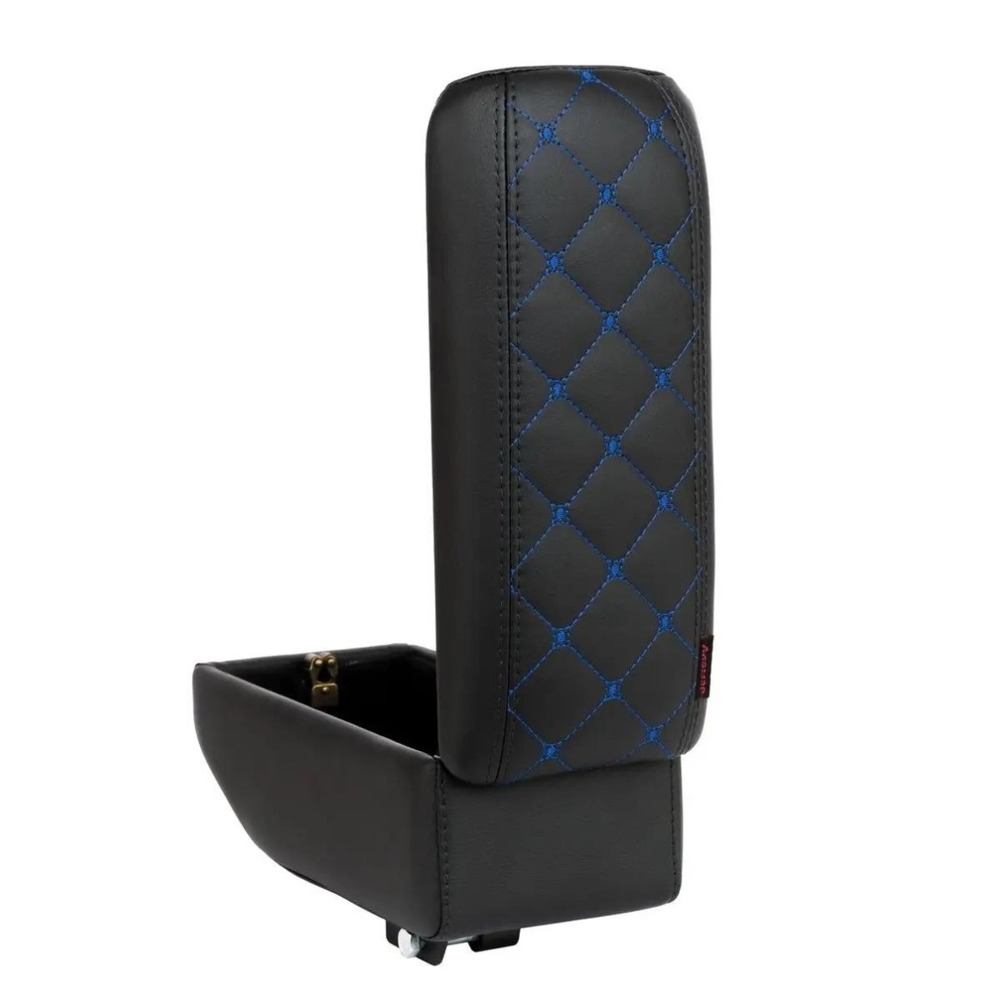 Бокс - подлокотник для лада нива 2121, 21213, 21214, 2131, Урбан, синий квадрат, кож.зам. черный Бокс - подлокотник для лада нива 2121, 21213, 21214, 2131, Урбан, синий квадрат, кож.зам. черный