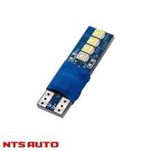 Светодиод T10 (W5W) 8 LED-WBL плавный розжиг синий+белый