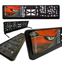 Рамка номерного знака Стандарт на защелках черная