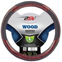 Оплетка из эко-кожи WOOD, цвет черный, размер L