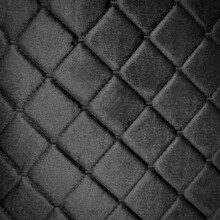Велюр прошитый ромб с закрепом на поролоне 7 мм без силиконовой основе, цвет черный нитка черная, 1,45*20 м