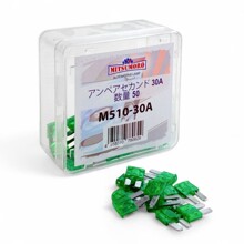 Предохранители флажковые узкий - длинные ножки 30а (в коробке 50 штук)