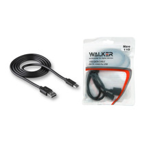 Телефонный кабель micro usb- usb, 1 м, материал пвх, цвет черный