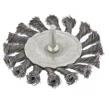 Щетка для дрели крученая плоская 75 мм