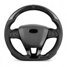 Руль 2107 анатомический карбон черный