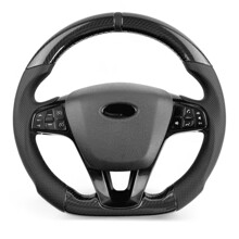 Руль 2170 анатомический карбон черный с кнопками веста