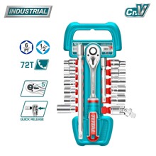 Набор головок торцевых 17 предметов 1/2 с трещоточным ключом