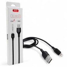 Телефонный кабель iphone - usb, 1 м, 2.1 а, материал пвх, цвет черный